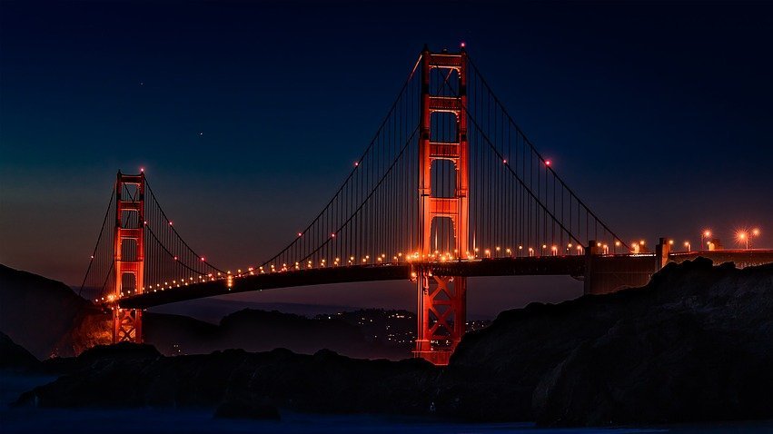 Foto von der Golden Gate Bridge in San Fransisco / Kalifornien / U.S.A.