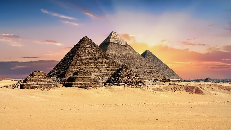 Foto von den Pyramiden in Gizeh / Ägypten