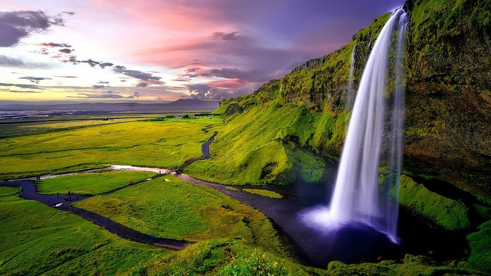 Foto vom Seljalandsfoss Wasserfall in Island