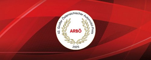 42. Großer Österreichischer Automobil-Preis 2025 Logo auf rotem Hintergrund