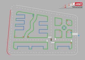 Skizze des Radübungsplatzes