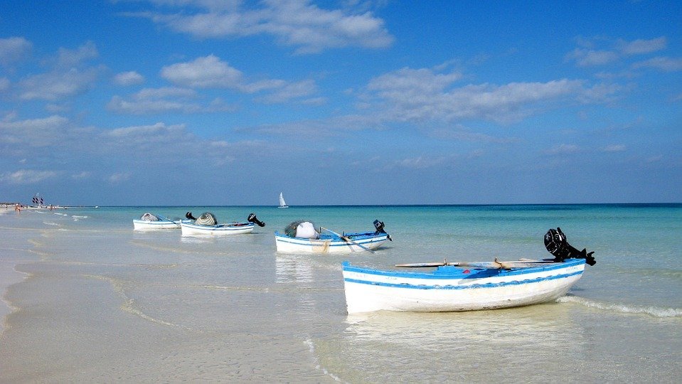 Foto von einem Strand in Tunesien