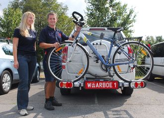 Bild von Fahrrad am Heckträger