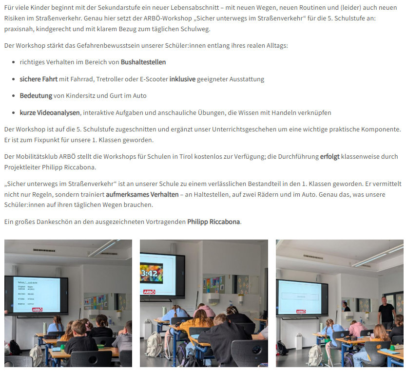 Website MS Kirchbichl