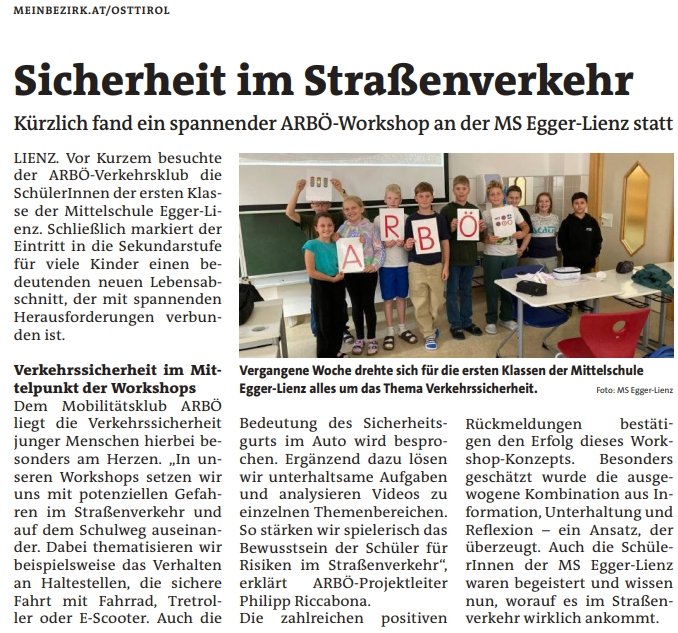 Sicherheit im Straßenverkehr mit ARBÖ
